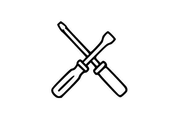 Crossed Screwdrivers Graphics for Crafters