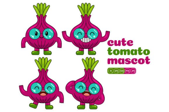 Cute Onion Mascot Vector Pack 02 Graphics