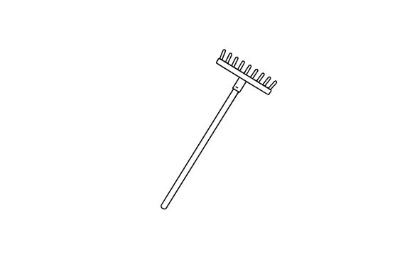 Garden Rake Graphics for Crafting