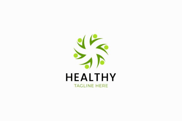 Healthy People Body Fit Logo Lifestyle Graphics