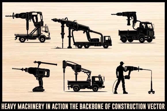 Heavy Machinery in Action – The Backbone of Construction Graphics