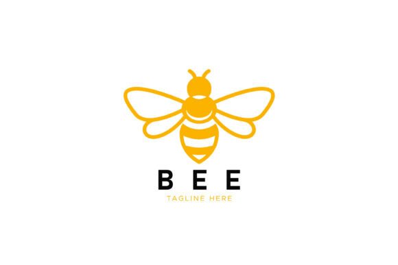 Honey Bee Logo Yellow Abstract Symbol