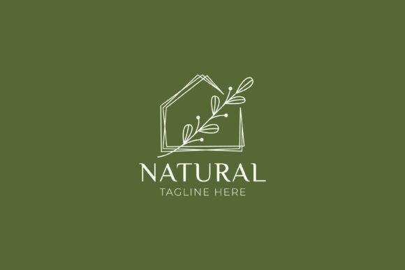 House Nature Decor Logo Linear Concept Graphics