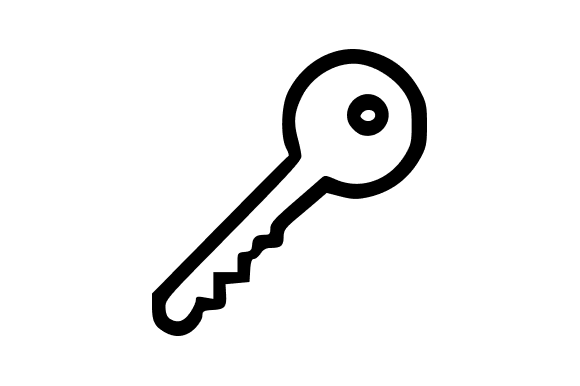 Key Security Outline Vector Graphics