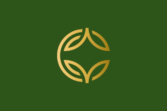 Letter C Leaf Logo Modern Brand Graphics