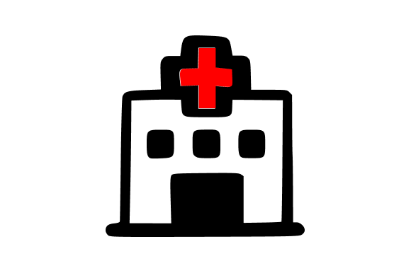 Medical Hospital Building Graphics for Modern Publishing