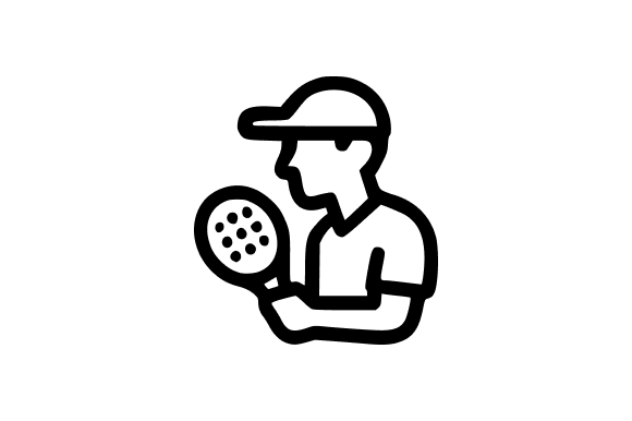 Padel Player Graphic for Modern Branding
