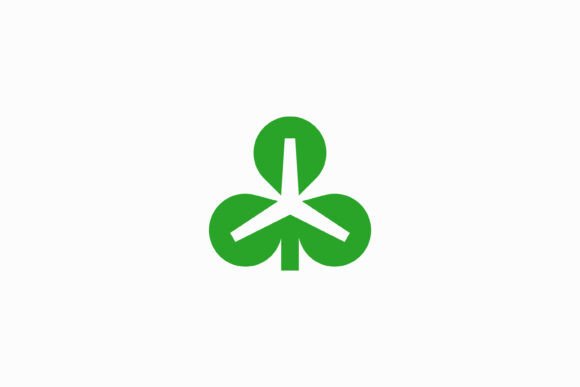 Shamrock Windmill Logo Graphics for Crafting