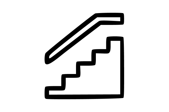 Staircase Home Interior Icon Graphics