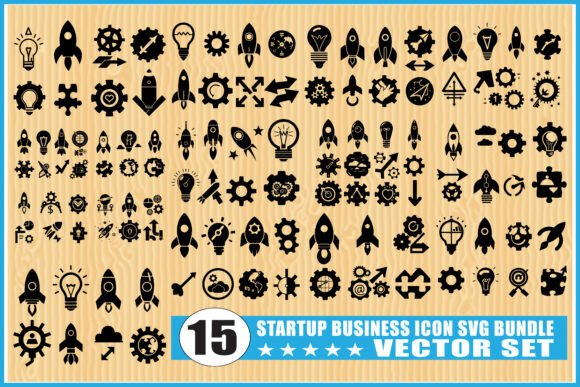 Startup Business Icon SVG Bundle Graphics