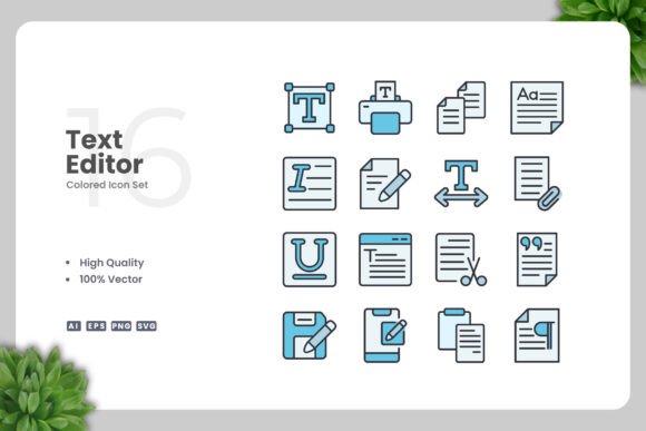 Text Editor Colored Icons: A Graphic Designer’s Take