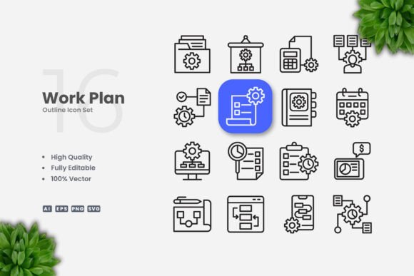 Work Plan Outline Graphics: A Clean Tool for Branding